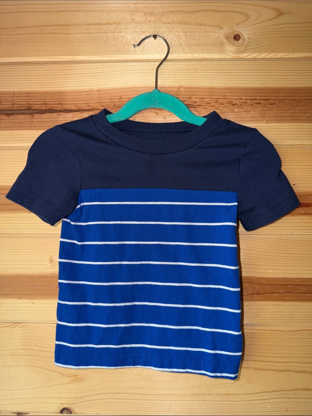 Circo Navy and Royal Blue Striped Short Sleeve Tee